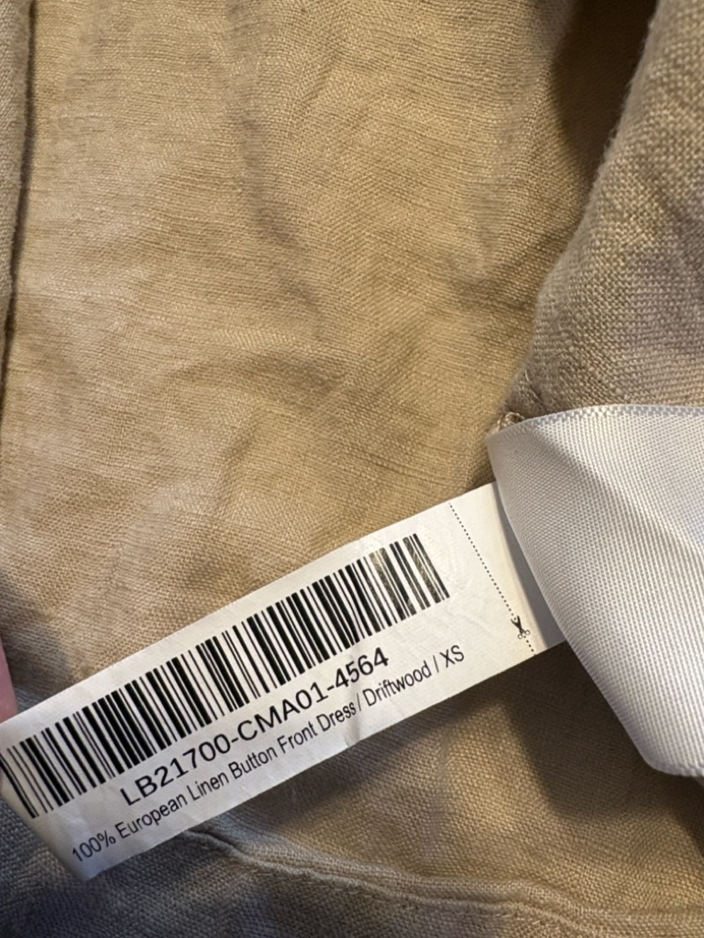 Quince 100% European Linen Button Front Dress XS Driftwood Midi Coastal Summer - Picture 5 of 6